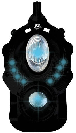 T4 Tune Maschera faro "Ludix" nera con led per Peugeot Ludix 14" Pro 50 2T 2012