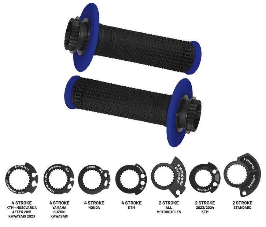 ProGrip Manopole Universali "708" nero/blu 115mm