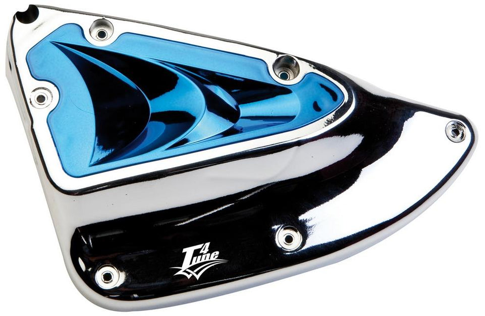 T4 Tune Coperchio cassa filtro blu/silver per Gilera Runner 50 1997 - 2001
