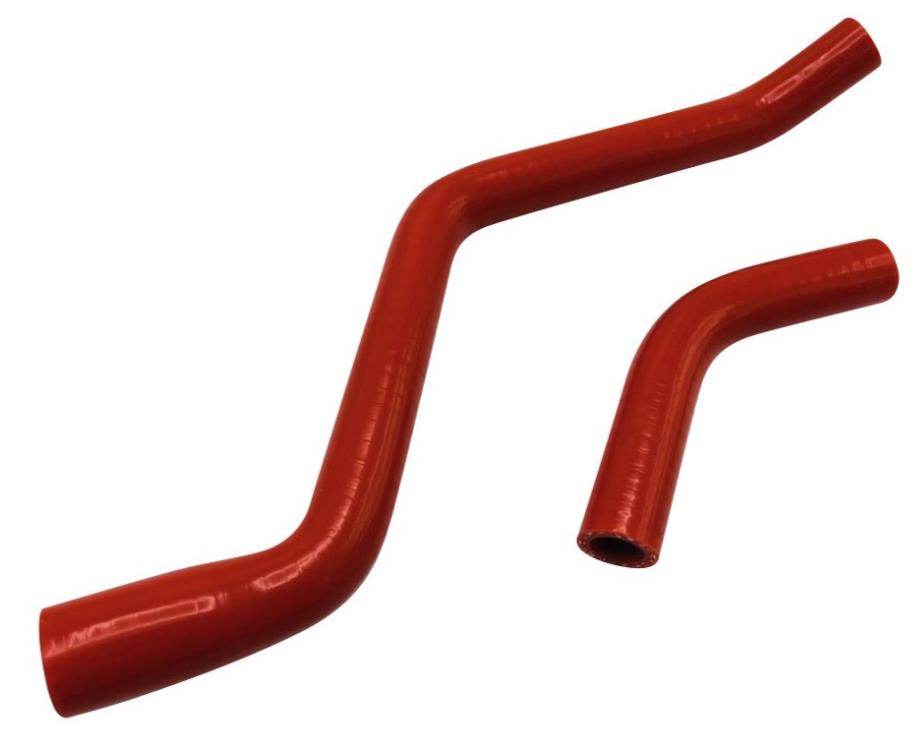T4Tune 2 tubi acqua radiatore silicone rossi per Derbi Senda 50 SM DRD PRO EU2
