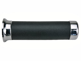 Manopole Domino Style 2470 Flangia Cromata Strada gomma Chiuse Moto Universali 145 - LGMoto SRL