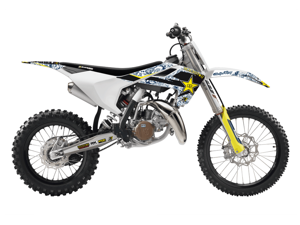 Kit grafiche Husqvarna 85 TC (18-24) Rockstar Energy + Coprisella