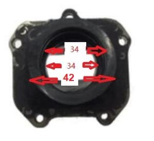 Collettore Aspirazione 42mm ø 34 MOT ROTAX - LGMoto SRL