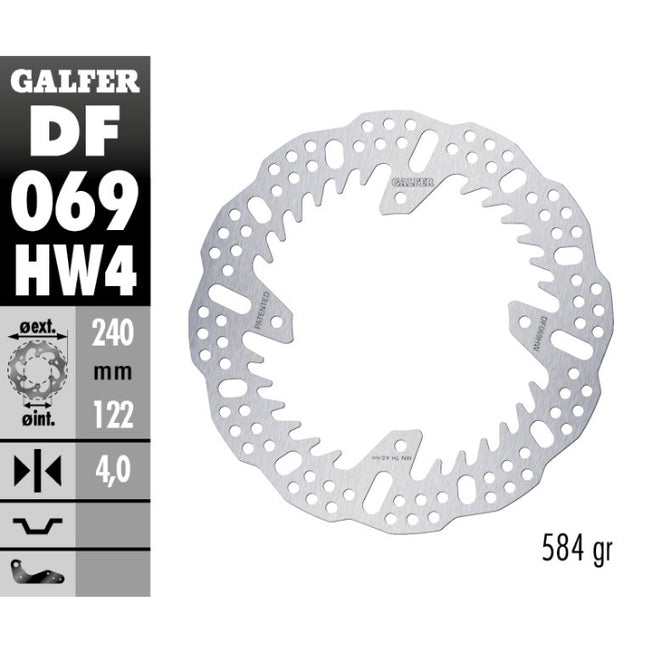 Disco freno Galfer Shark posteriore - 4 mm