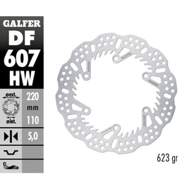 Disco freno Galfer Shark posteriore - 5 mm