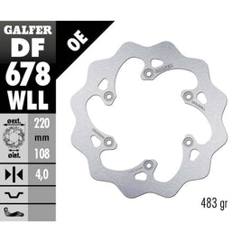Disco freno Galfer Wave posteriore pieno