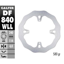 Disco freno Galfer Wave posteriore pieno