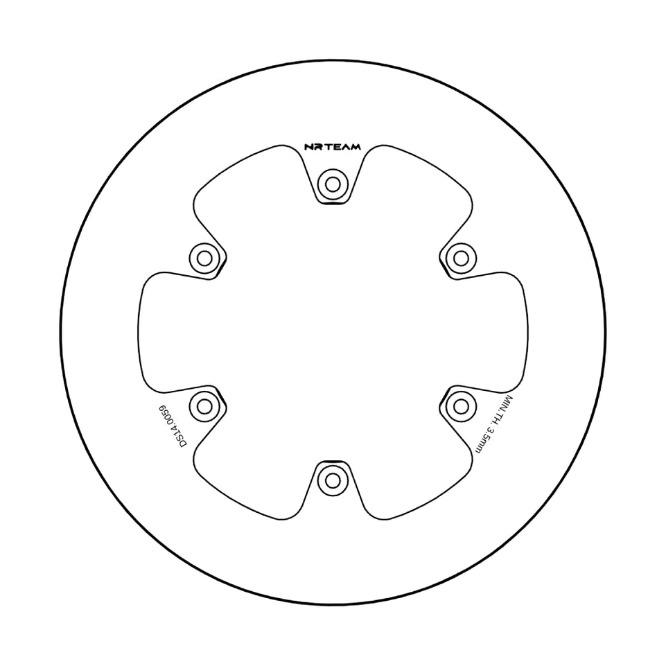Disco freno NRTeam posteriore pieno