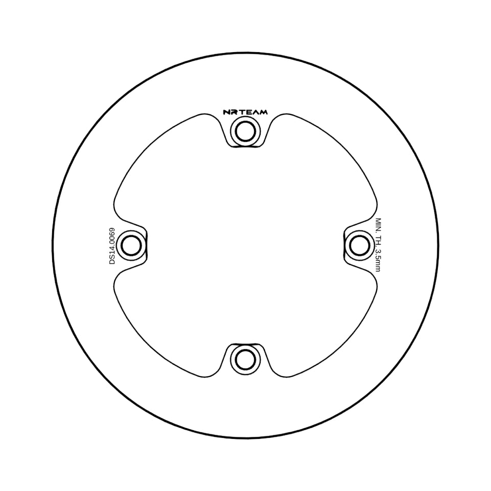 Disco freno NRTeam posteriore pieno
