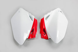 Fianchetti portanumero Honda CRF 450 R (05-06) bianchi e rossi*