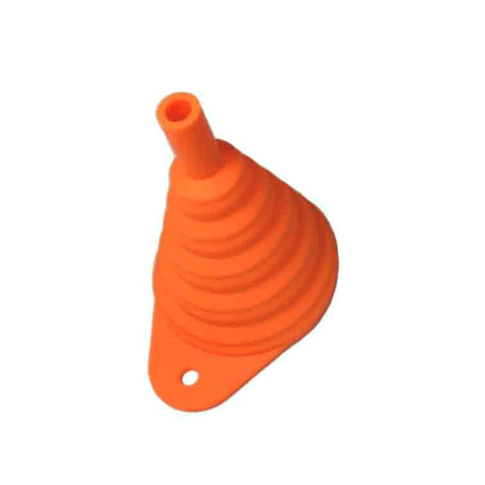 Imbuto in silicone pieghevole arancione