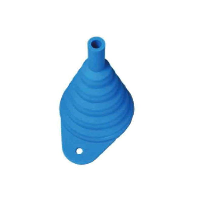 Imbuto in silicone pieghevole blu