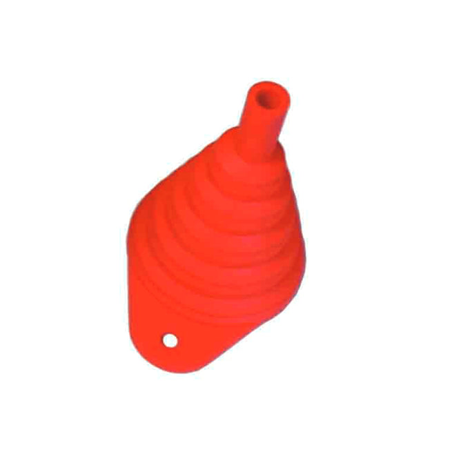Imbuto in silicone pieghevole rosso