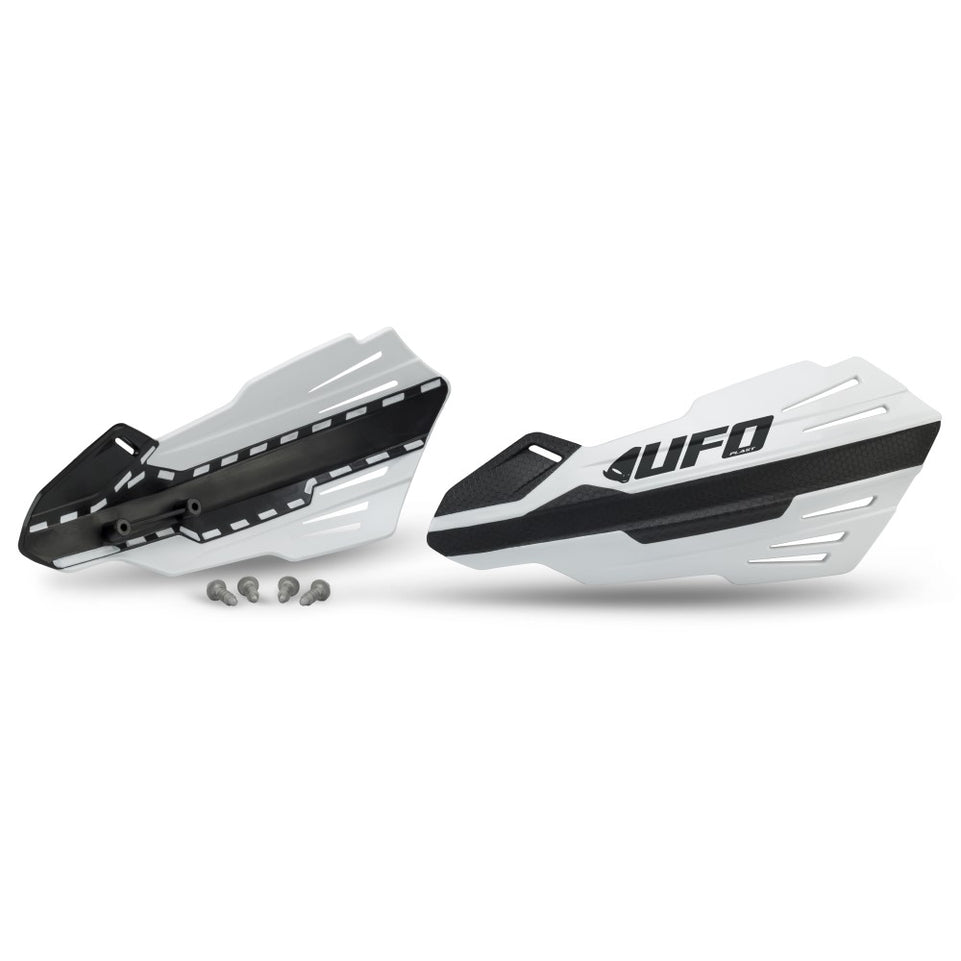 Coppia paramani UFO FERITOIE per attacchi OEM Husqvarna/KTM bianchi