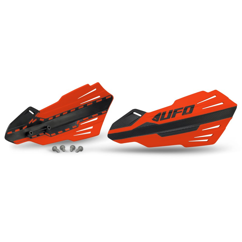 Coppia paramani UFO FERITOIE per attacchi OEM Husqvarna/KTM arancioni fluo