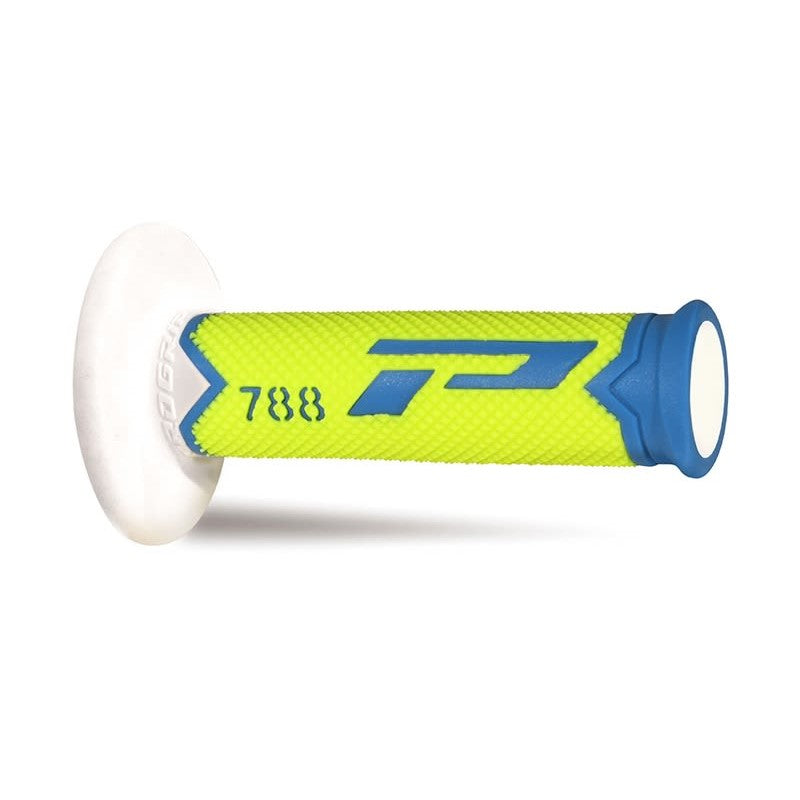 Coppia manopole Pro Grip 788 - azzurro giallo fluo bianco
