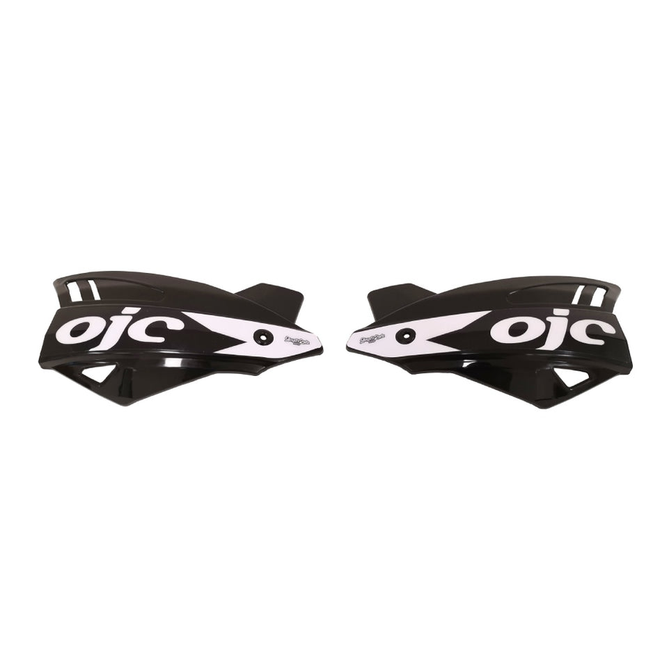 Coppia paramani OJC SHARK universali neri (adesivo bianco)