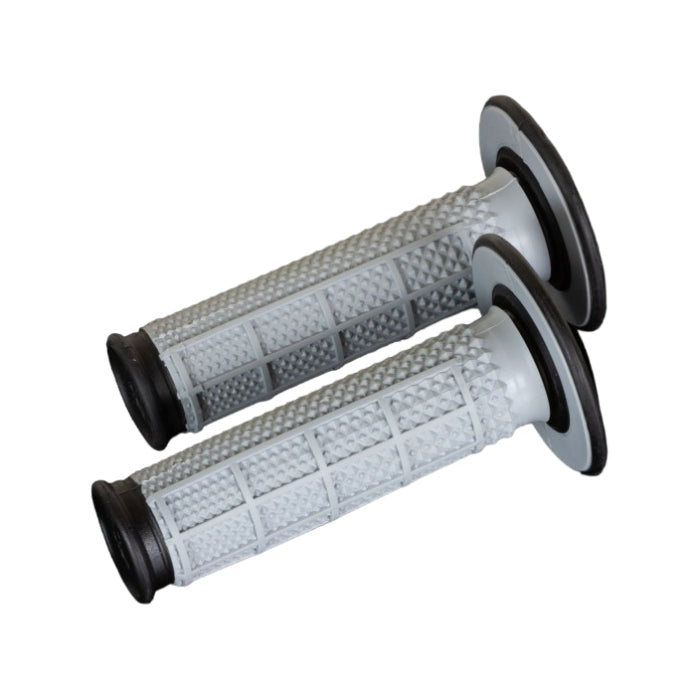 Coppia manopole Renthal Dual Half Waffle Tapered - nero grigio