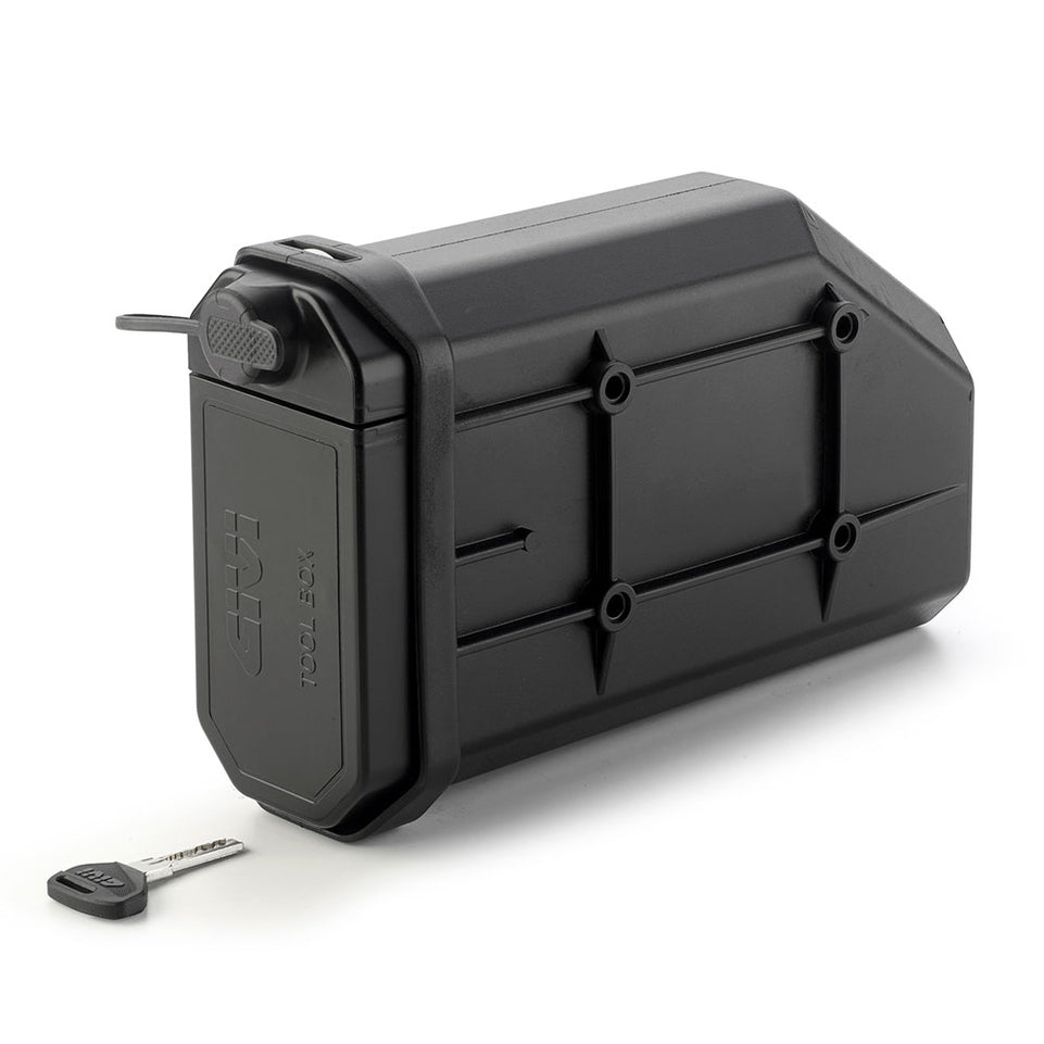 GIVI CASSETTA PORTA ATTREZZI LATERALE MOTO + KIT FISSAGGIO per PORTAVALIGIE - LGMoto SRL