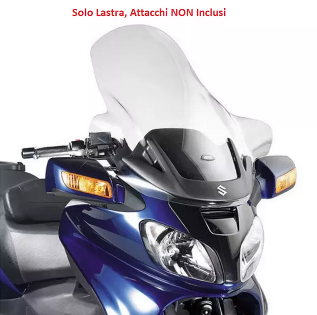 GIVI Parabrezza Trasparente 78,5 x 72 cm per Suzuki Burgman Executive 2005 - 2012