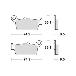 Pastiglie WRP posteriori standard