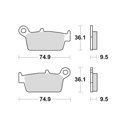 Pastiglie WRP posteriori standard
