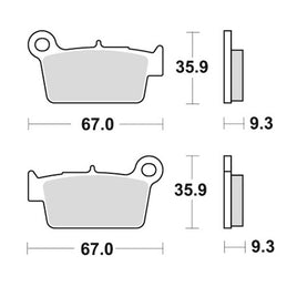 Pastiglie WRP posteriori ceramic