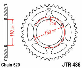 JT CORONA 47 DENTI PASSO 520 PER YAMAHA YZF-R1 2004 - 2006