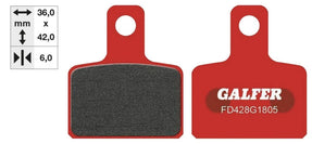 Galfer Coppia pastiglie rosse freno posteriore per Montesa