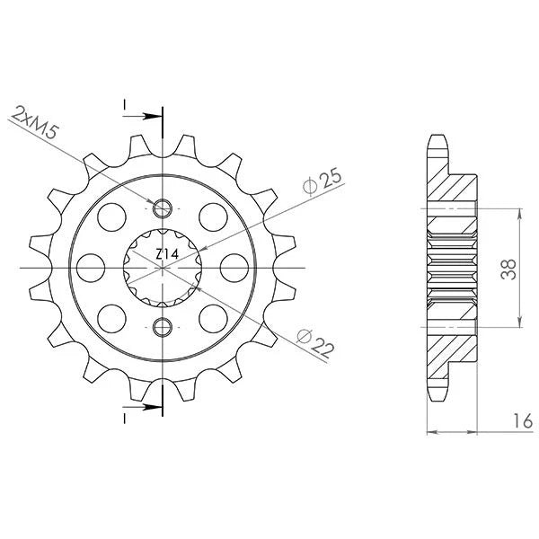 KIT TRASMISSIONE CATENA 525-96 INGRANAGGI 36-15 per DUCATI 999 R 998 2003-2006 - LGMoto SRL