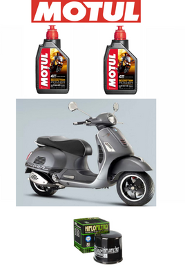 KIT TAGLIANDO SCOOTER POWER 5W40 FILTRO OLIO PIAGGIO VESPA 300 GTS SUPER 2013 - LGMoto SRL