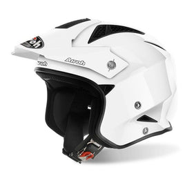 Airoh TRR S Casco Jet/Trial Fibra Omologato Bianco White TRRS14 - LGMoto SRL