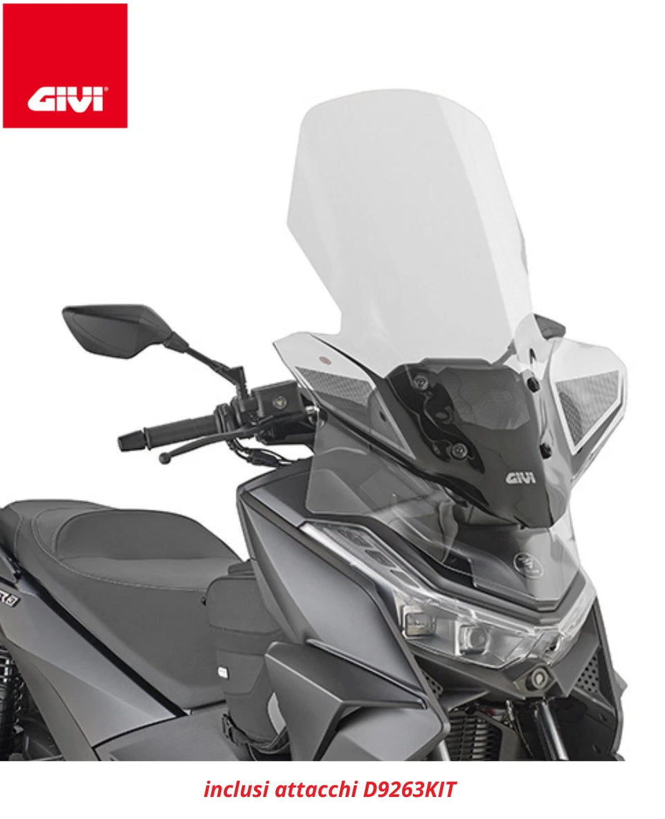 GIVI Parabrezza / Lastra con Attacchi 84 x 65cm per VOGE SR3 250 2024-2026