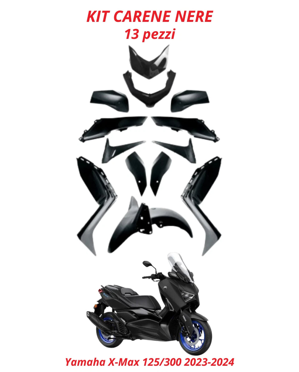 T4Tune Kit Carene / Plastiche Nere Complete per Yamaha X-Max 125/300 2023-2024