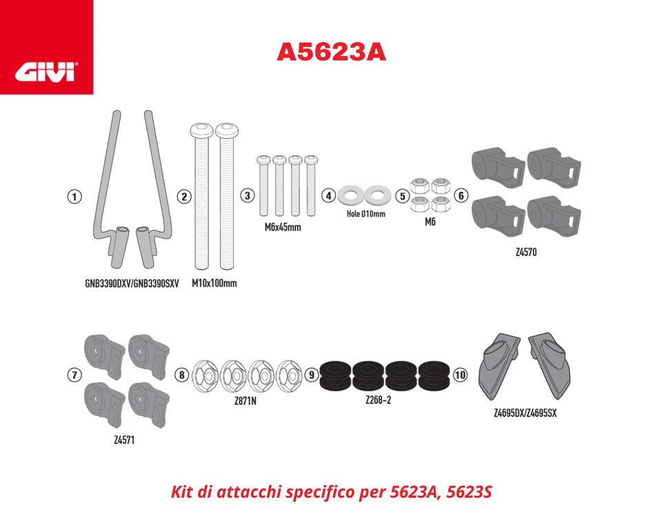 GIVI solo Parabrezza / Lastra Trasparente con Attacchi per PIAGGIO Liberty 125 2025