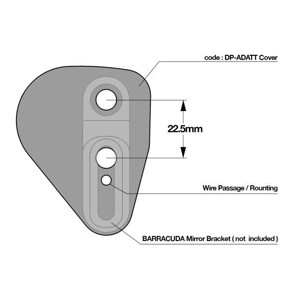 Barracuda 2 ADATTATORI SPECCHI DUCATI SUPERSPORT Per Ducati SuperSport