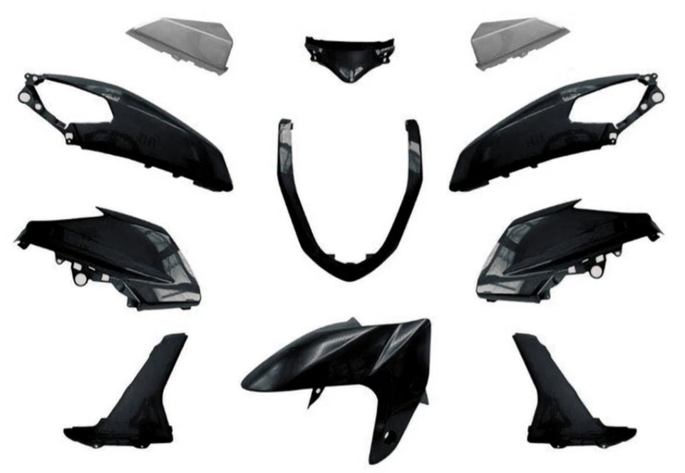 T4Tune Kit carene nere (11 pz.) per Yamaha N-Max 125 EU3 2015 2016 2017