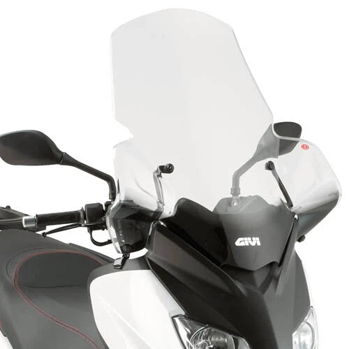 GIVI Parabrezza Trasparente + Attacchi 73,5 x 63 per Yamaha X-MAX 250 2010 - 2013