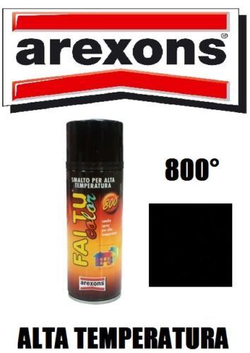 AREXONS VERNICE SPRAY NERO OPACO ALTE TEMPERATURE 800° MARMITTE MOTORE