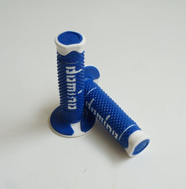 A260 COPPIA MANOPOLE DOMINO BICOLORE BLU-BIANCO UNIVERSALI per Ktm EXC 300