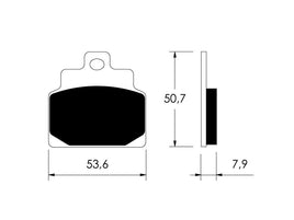 A086 PASTIGLIE FRENO ANTERIORI ORGANICHE per Aprilia 125 Mojito Custom 00-
