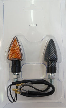 FCC1 COPPIA FRECCE CARBON GAMBO CORTO OMOLOGATE UNIVERSALI per Beta RR Motard 50