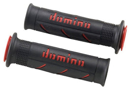 GRIPS 002 Cp. manopole Domino XM2 Super Soft nero/rosso Universali