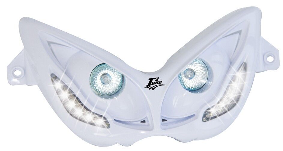 400235 Maschera faro Nitro bianca led bianchi T4Tune MBK Nitro 50 99/01