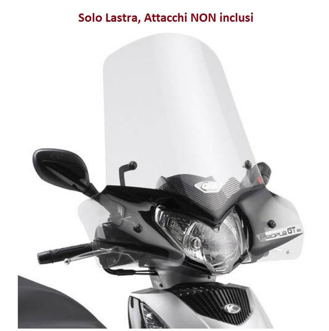 GIVI Parabrezza Trasparente 53 x 72 per Kymco People GTi 125-200-300 2010-2020