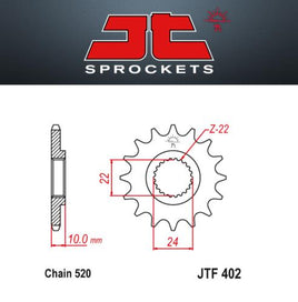 JT Pignone Acciaio 402 Denti 17 Passo 520 BMW G650 GS Sertao 12-13