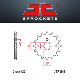 JT Pignone Acciaio 546 Denti 12 Passo 420 per Kawasaki KX65 00-01