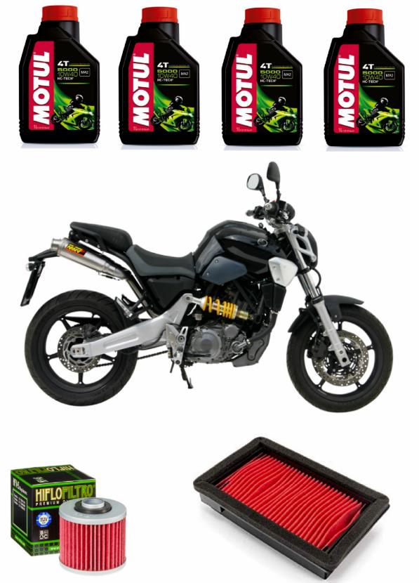 Kit REVISIONE Olio Motul 5000 10W40+Filtri Aria e olio per Yamaha MT03 660 2012