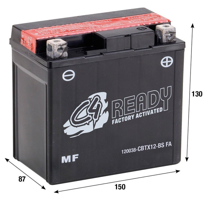 Batteria al gel YTX12-FA Sym Citycom S 300I E4 2015-2018