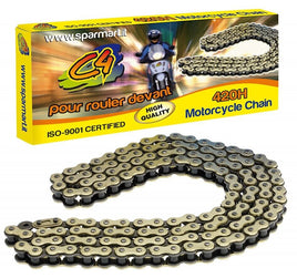Catena rinforzata 420 1-2X1-4 Maglie 134 oro C4 per Derbi Senda 50 SM 1996-1999
